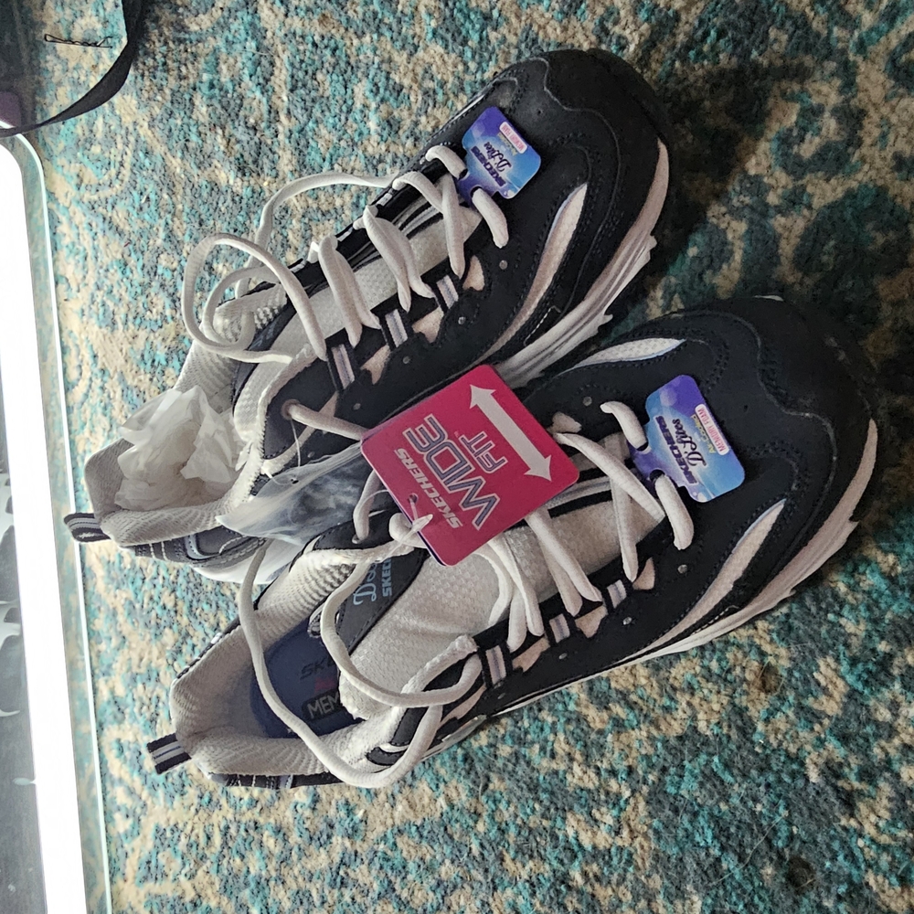 Skechers Black and White Athletic Shoes